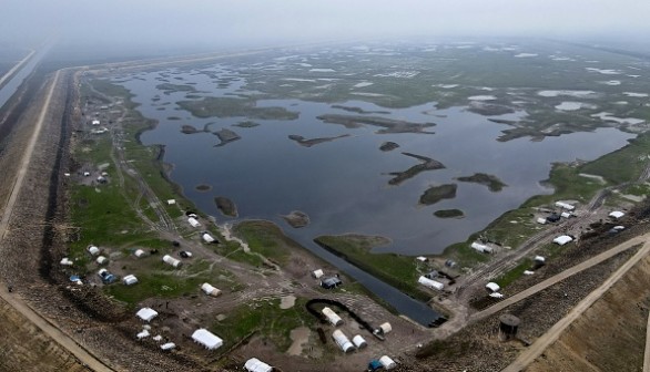 Flooded land 