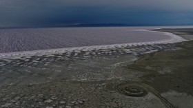 Low water level at Great Salt Lake