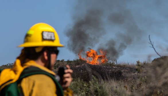 Wildfire Threatens Homes In Laguna Beach