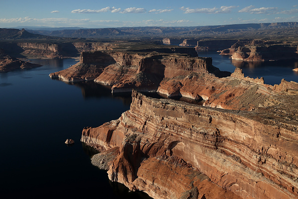 Low water levels at Lake Powell 