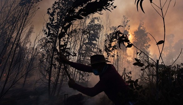 TOPSHOT-COLOMBIA-ENVIRONMENT-BUSHFIRE