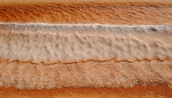 Snow on a sand dune