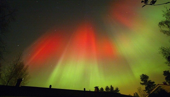 The magnetic solar storm arranged a colorful show