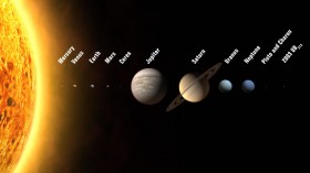 An artist's rendition shows the solar system