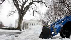 US Park Service personnel clear the streets