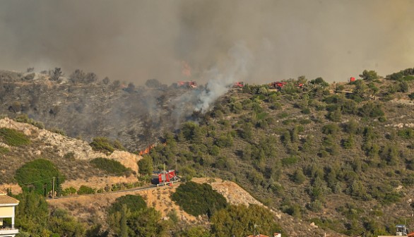 Forest Fires Reach Housing In East Athens Suburb