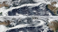 Atmospheric river connecting Asia and North America October 26, 2017