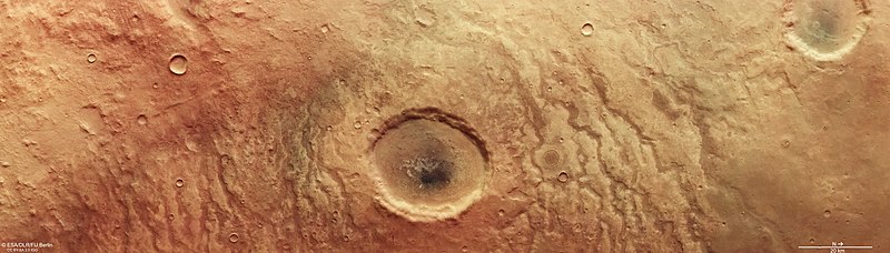 Starożytny Mars: Europejska Agencja Kosmiczna odkrywa nieznany krater pozostawiony przez uderzenia kosmicznych skał miliardy lat temu