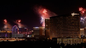 Las Vegas Throws July 4th Celebration With Fireworks From Strip Resort Rooftops