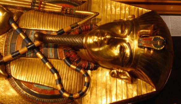 One of King Tutankhamun's gold sarcophag