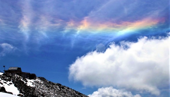 Medley of Clouds Display Rainbow Halo Over City in China