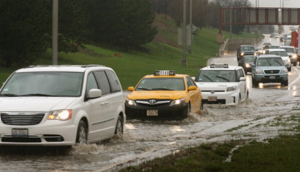 Heavy Rains Create Flooding In Chicago