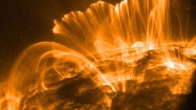 Composite of Coronal Mass Ejection, Million-Mile-Long Plasma Ejection Taken with Camera Modified for Sun Photography
