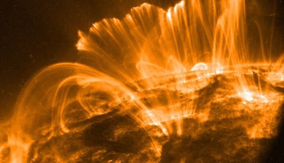 Composite of Coronal Mass Ejection, Million-Mile-Long Plasma Ejection Taken with Camera Modified for Sun Photography