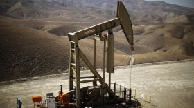 A pumpjack brings oil to the surface in the Monterey Shale, California, April 29, 2013. 