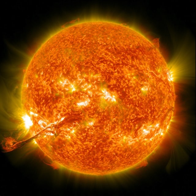 A corona mass ejection erupts from our sun 