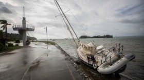 https://www.gettyimages.com/detail/news-photo/view-of-a-sailboat-dragged-to-the-shore-by-strong-waves-in-news-photo/1243390916