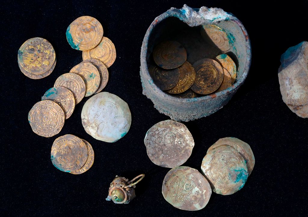 Gold coins found hidden in wall shed light on Byzantine Empire