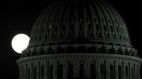 The Hunter's Moon at the U.S Capitol on October 9, 2022. 