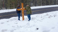 Highway 395 near Burns, Oregon on January 29, 2016