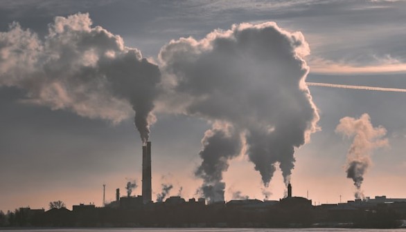 Industrial winter landscape