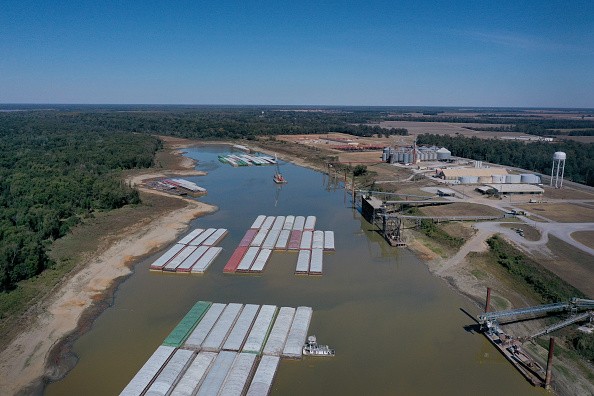 Port of Rosedale along the Mississippi River on October 20, 2022 in Rosedale, Mississipp