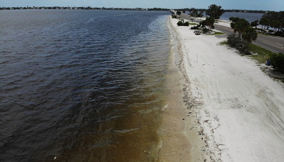 Red tide on August 1, 2018 in Sanibel, Florida
