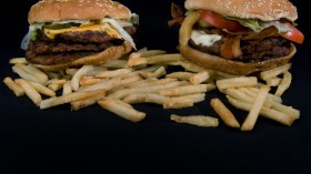 burger and fries