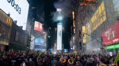  Times Square on December 31, 2021 in New York City