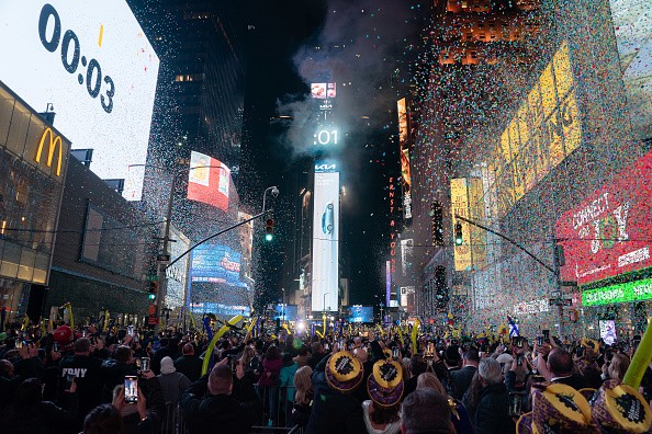 Times Square on December 31, 2021 in New York City