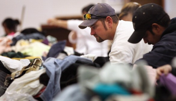 Low-Income Shoppers Crowd Thrift Stores On Black Friday