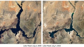 Lake Mead Water Levels Declining Rapidly, Even Seen From Space!