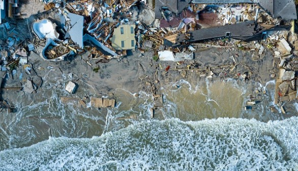 Hurricane Nicole at Daytona Beach, Florida, on November 11, 2022