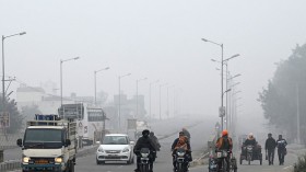  Foggy conditions in Amritsar on January 9, 2023
