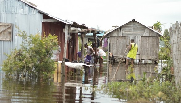 Sambava on January 21, 2023, following the passage of cyclone Cheneso on January 19, 2023