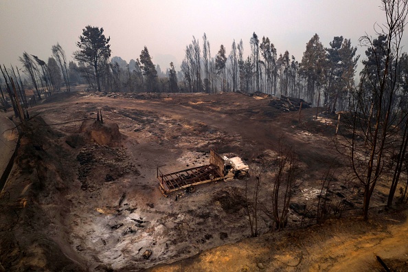 Dangerous Chile Wildfire Causes 1000 Residents Evacuated 900 Injuries   Forest Fire In Santa Juana Concepcion Province Chile On February 5 2023 