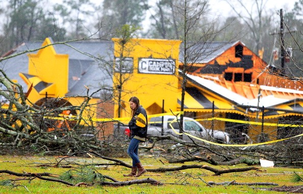 February 11, 2013 in Hattiesburg, Mississippi. Severe Weather: Developing Storm Unloads Heavy Snow, Tornadoes in Central US this Weekend