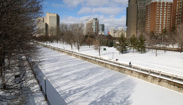 Rideau Canal on February 8, 2023 in Ottawa, Canada. Major Winter Storm to Unload in Parts of Canada, Ontario Causing Widespread Power Outages, Travel Delays This Week 