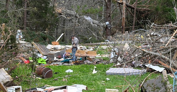 March 26, 2021 in Ohatchee, Alabama. Isolated Tornadoes, Destructive Winds Possible in Parts  of South This Week, Forecast Warns