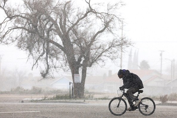 March 01, 2023 in Palmdale, California. Weather reports showed that California residents were stranded inside their homes after a winter storm struck, causing about 13 counties to be under state of emergency. 