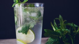 clear glass cup filled with water and lemon