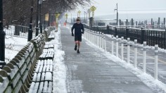 West Side of New York City on February 28, 2023. The latest weather forecasts said New York City and Pennsylvania experienced snowy conditions that could result in slippery road conditions.