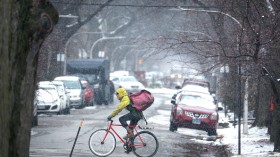 Chicago, Illinois. The latest weather forecast said that Chicago residents could expect possible rain and snow this week, adding a possibility of milder conditions. 