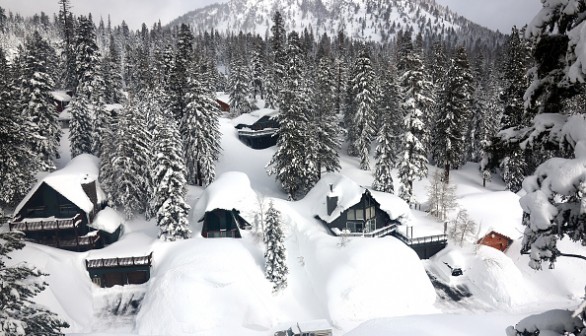 March 12, 2023 in Mammoth Lakes, California. After back-to-back storms and winter storms in parts of California, a short break from severe weather is expected this week.