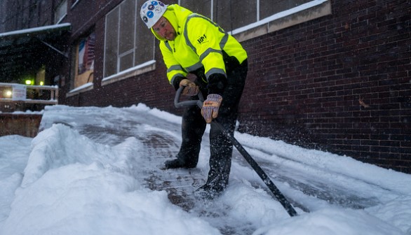  February 23, 2023 in Minneapolis, Minnesota.  The heavy snow caused the collapse of a mall in Duluth, Minnesota. No injuries were reported, according to recent reports.