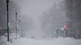 US Winter Storm Causes Snow Squall in the Northeast