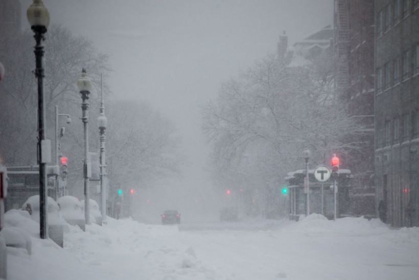 US Winter Storm Causes Snow Squall in the Northeast