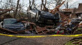 Large Tornado Sweeps Through Little Rock, Arkansas