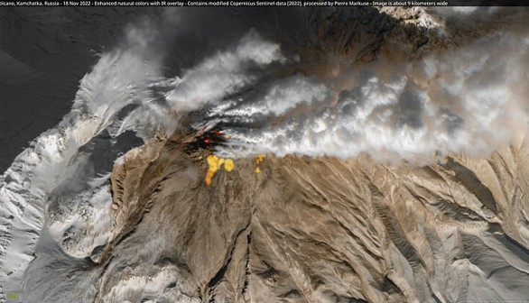 Shiveluch Volcano Spews Dust Clouds 65,600 Feet Up, Blankets 300 Miles of Russia with Ash After Eruption