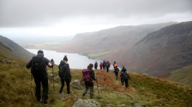 Scafell Pike. An exhausted and injured dog was finally rescued after showing signs of weakness while on England's Highest Mountain. The rescue operations took about four hours, reports showed. 